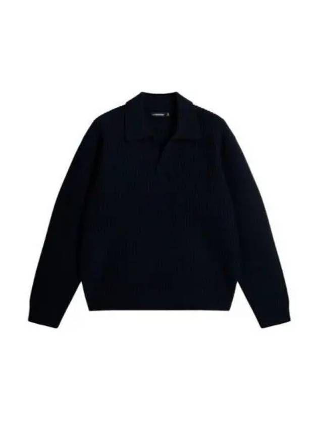 Men's Jethro Heavy Polo Knit Top Navy - J.LINDEBERG - BALAAN 2