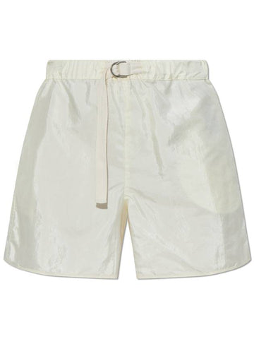 JIL SANDER+ Shorts With Silk Finish, Women's, Cream - JIL SANDER - BALAAN 1