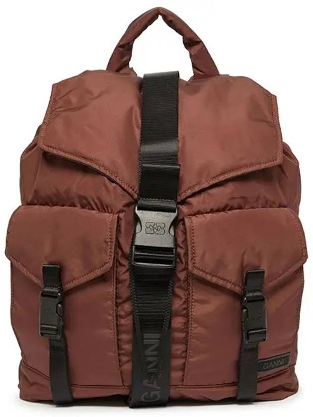 Tech Backpack Burgundy - GANNI - BALAAN 2