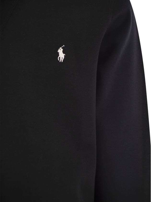 Embroidered Logo Basic Crew Neck Sweatshirt Black - POLO RALPH LAUREN - BALAAN 5