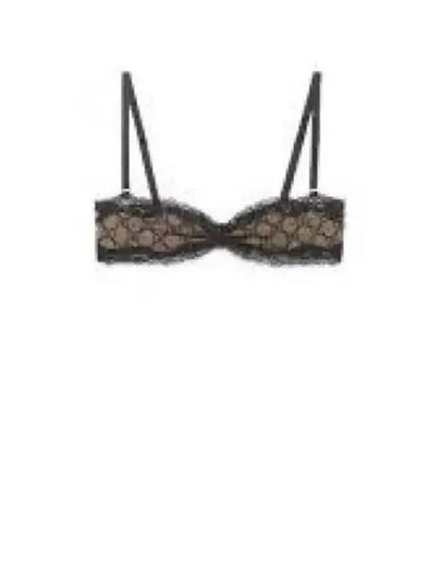 Women's GG Embroidered Thule Bra Black - GUCCI - BALAAN 2