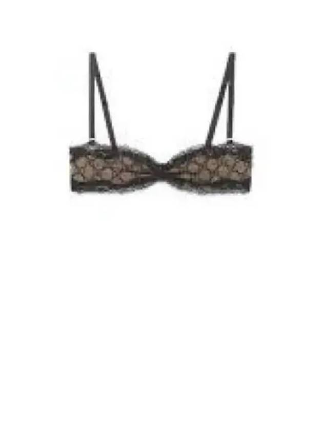 Women's GG Embroidered Thule Bra Black - GUCCI - BALAAN 2