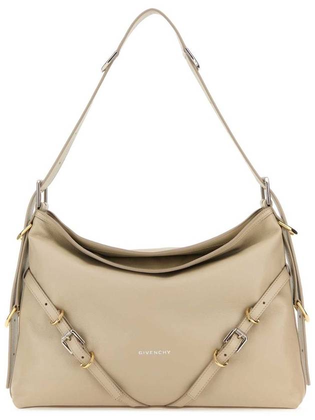 Voyou Medium Leather Shoulder Bag Beige - GIVENCHY - BALAAN 2