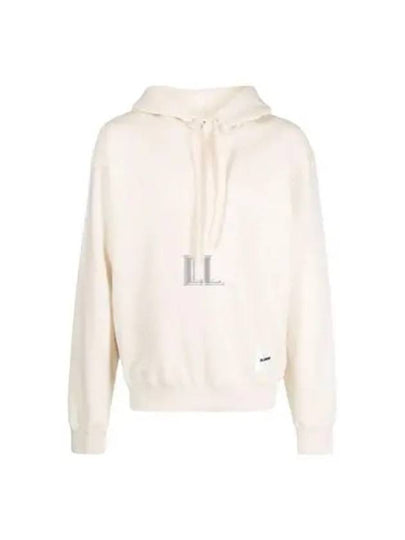 Logo Patch Cotton Hoodie Ivory - JIL SANDER - BALAAN 2