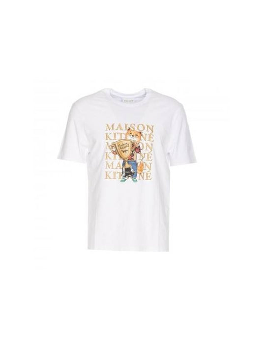 Fox Champion Regular Short Sleeve T-Shirt White - MAISON KITSUNE - BALAAN 1