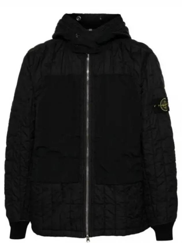 Stella Primaloft Quilted Nylon Zip-Up Hoodie Black - STONE ISLAND - BALAAN 2