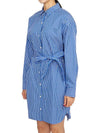 Women's Striped Belt Short Dress Blue - THEORY - BALAAN 3