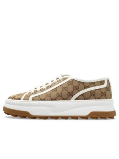 GG Canvas Low-Top Sneakers Beige Ebony - GUCCI - BALAAN 2