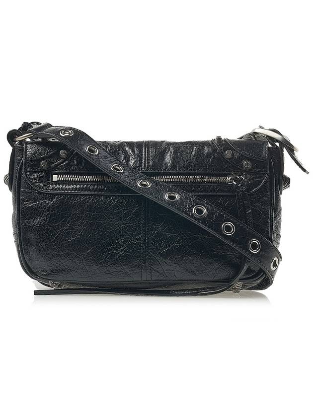 Zipper Stud Arena Lambskin Shoulder Bag Black - BALENCIAGA - BALAAN 4