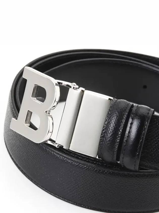 B Buckle Reversible Belt Black - BALLY - BALAAN 6