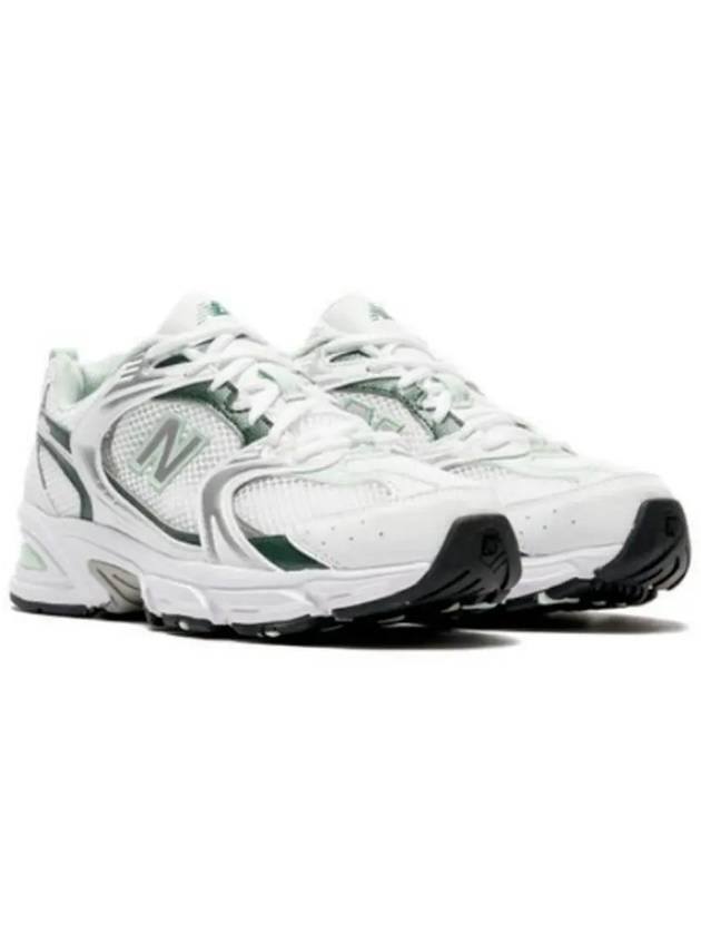 530 Mesh Panel Low Top Sneakers Green White - NEW BALANCE - BALAAN 2