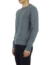 Men's Cashmere Blend Crew Neck Knit Top Grey - AMI - BALAAN 4