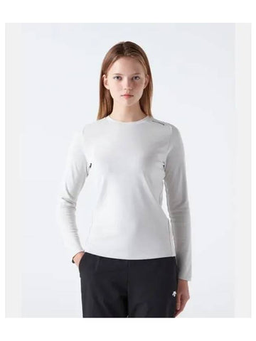 Heat Butterfly Regular Fit Long Sleeve T Shirt Ivory SP423TTLO1 - DESCENTE - BALAAN 1