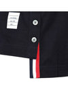 Men's Three Stripes Pocket Mercerized Short Sleeve Polo Shirt Navy - THOM BROWNE - BALAAN 4