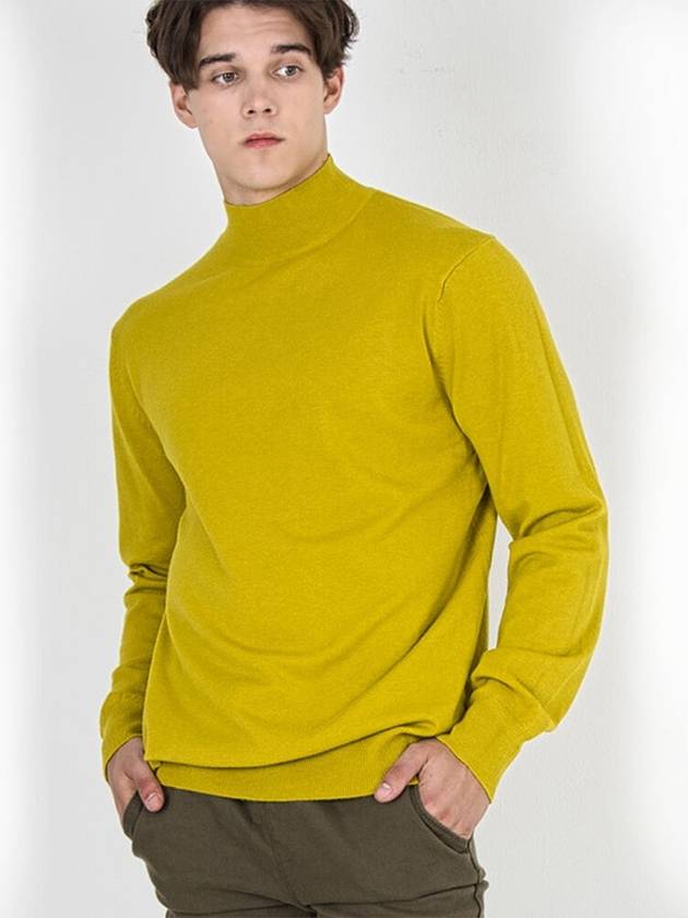 Traverto Basic Half Polar Knit Top Mustard - GOLD PERCENT - BALAAN 2