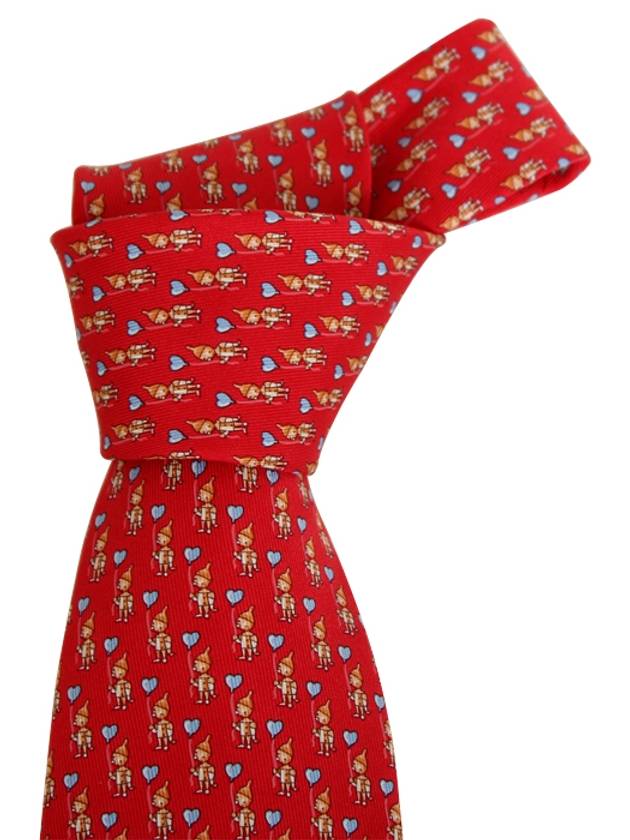 Silk Neck Tie Red - SALVATORE FERRAGAMO - BALAAN 2