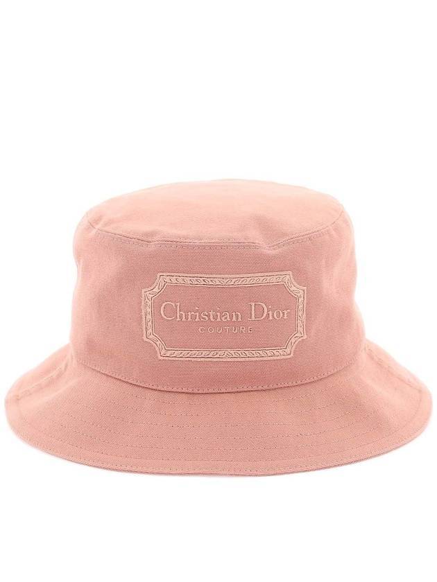 Couture Embroidered Logo Bucket Hat Pink - DIOR - BALAAN 1