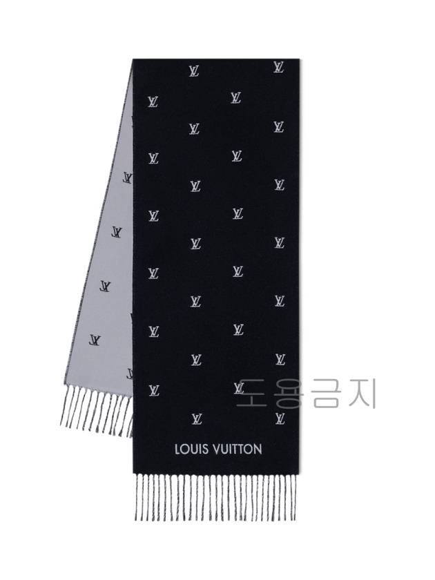 LV Blason Scarf Black - LOUIS VUITTON - BALAAN 4