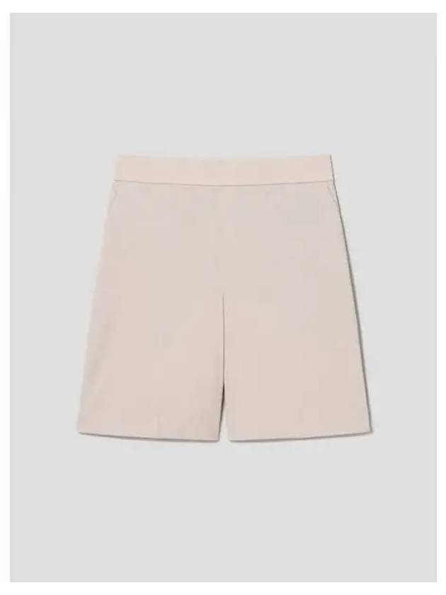 Women s Linen Pull on Shorts Straw Domestic Product - THEORY - BALAAN 1