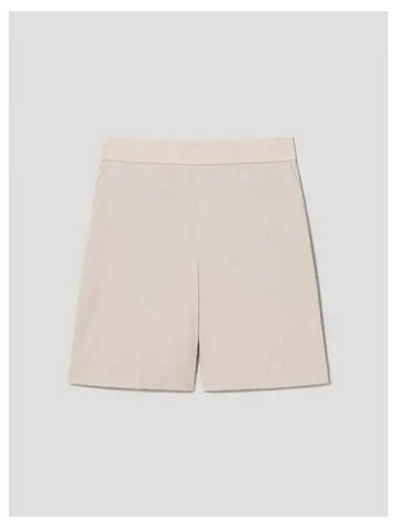 Women s Linen Pull on Shorts Straw Domestic Product - THEORY - BALAAN 1