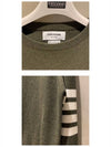 Diagonal Classic Cashmere Knit Top Dark Green - THOM BROWNE - BALAAN 6