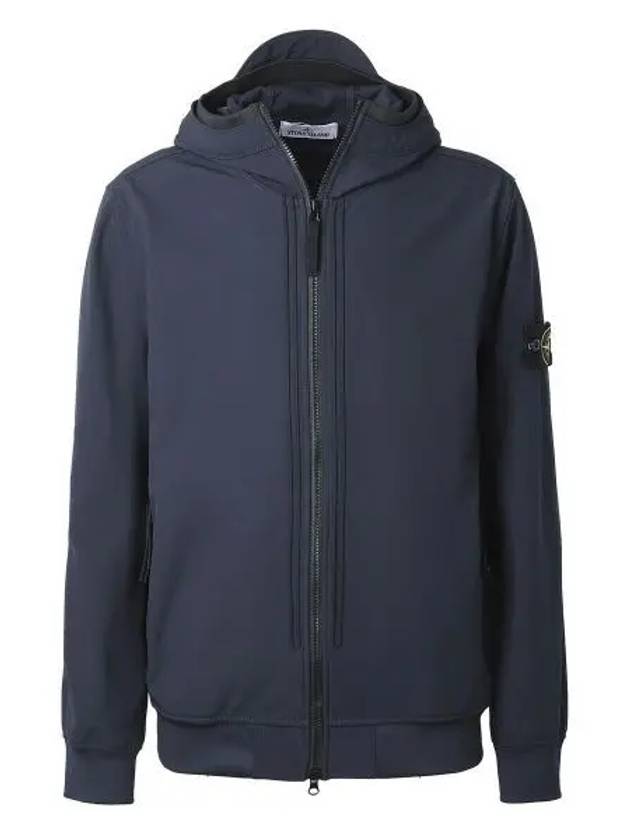 Wappen Patch Soft Shell Hooded Jacket Navy - STONE ISLAND - BALAAN 2