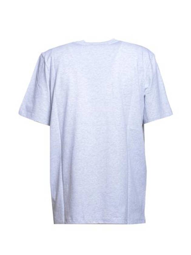 Milano Brushed Logo Short Sleeve T-Shirt Grey - MSGM - BALAAN 3