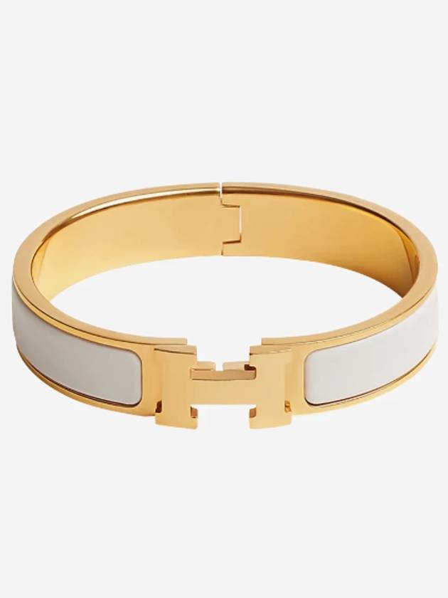 Clic H Bracelet Gold Blanc - HERMES - BALAAN 2