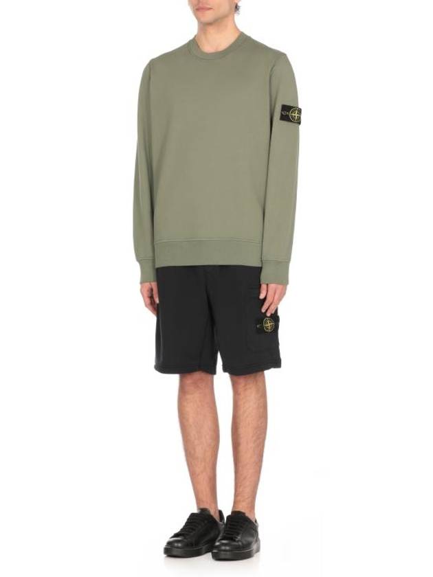 Organic Cotton Fleece Sweatshirt Green - STONE ISLAND - BALAAN 4