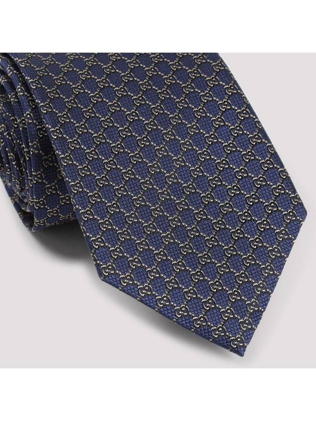 GG Silk Jacquard Neck Tie Sapphire - GUCCI - BALAAN 3