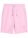 Small Heart Logo Drawstring Shorts Candy Pink - AMI - BALAAN 2