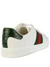 Ace Web Leather Low Top Sneakers White - GUCCI - BALAAN 6