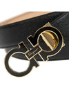 Gancini Metal Logo Leather Belt Black - SALVATORE FERRAGAMO - BALAAN 4