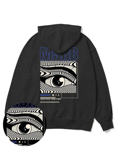 Of The Eye Vivid Blue Overfit Hoodie Black - MONSTER REPUBLIC - BALAAN 2