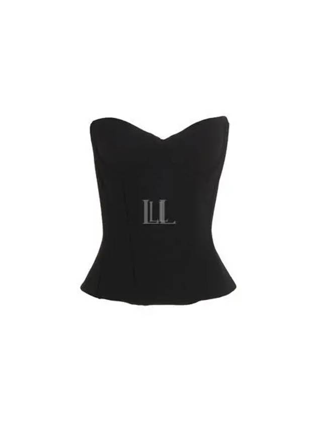 Ribbed Strapless Bustier Top Black - BALENCIAGA - BALAAN 2