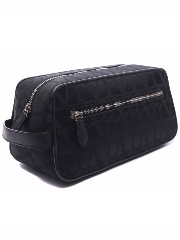 Toilet Econograph Clutch Bag Black - VALENTINO - BALAAN 4