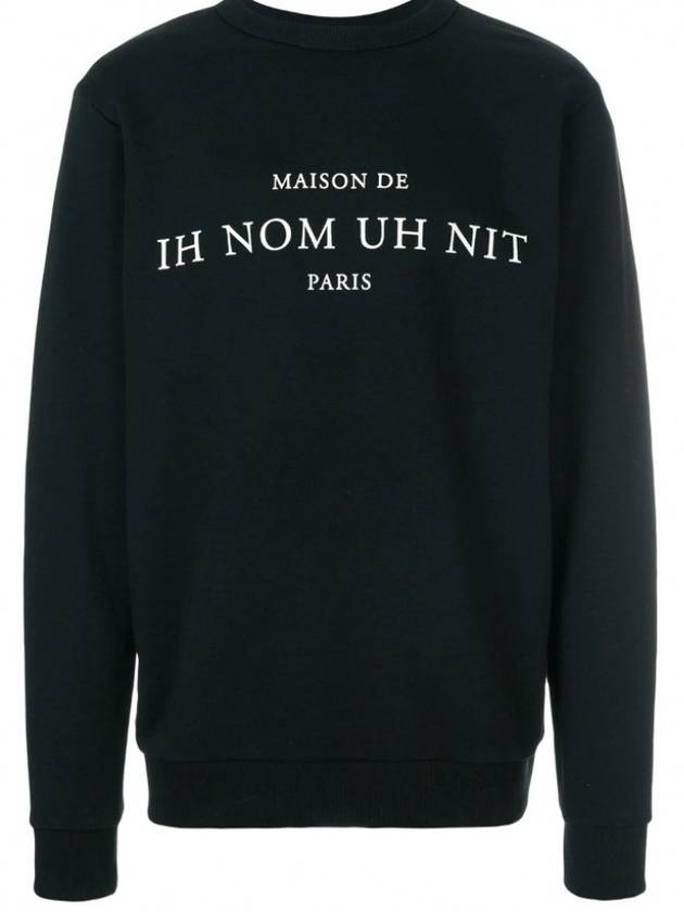 Lettering Sweatshirt Black NUS18492 - IH NOM UH NIT - BALAAN 1