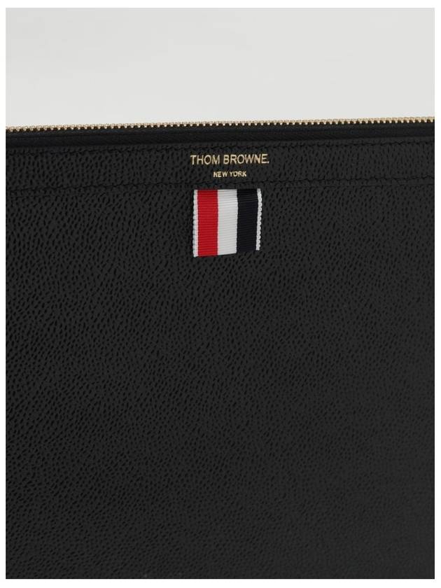 Medium Document Holder Clutch Bag Black - THOM BROWNE - BALAAN 5