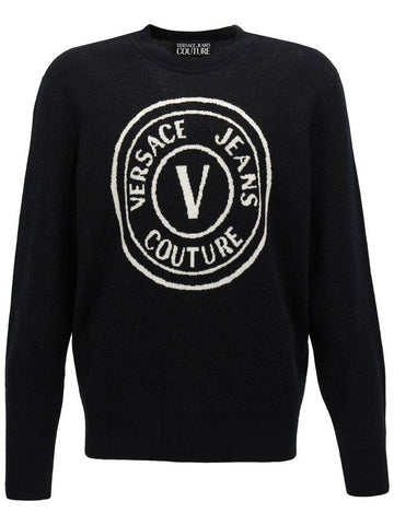 Versace Jeans Couture Logo Intarsia Sweater - VERSACE - BALAAN 1