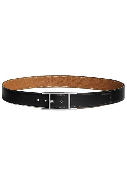 Quentin Togo Palladium Reversible Belt Gold Black - HERMES - BALAAN 2