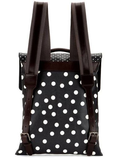 Black PVC White Dot Laptop Backpack - DOLCE&GABBANA - BALAAN 1