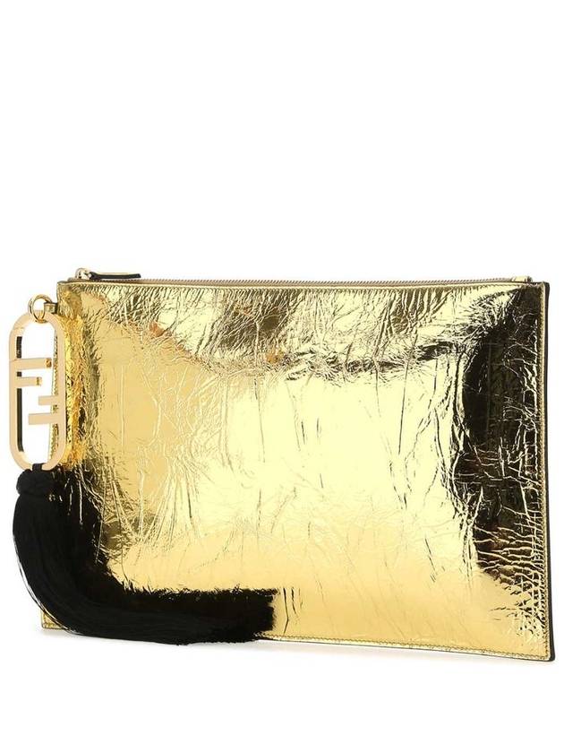 leather clutch bag gold - FENDI - BALAAN 3