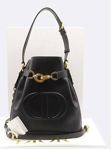 M2271UBHA M900 Black Leather C est Dior Medium Bag - DIOR - BALAAN 1