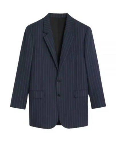 Tammy Striped Wool Blazer Jacket Navy - CELINE - BALAAN 2