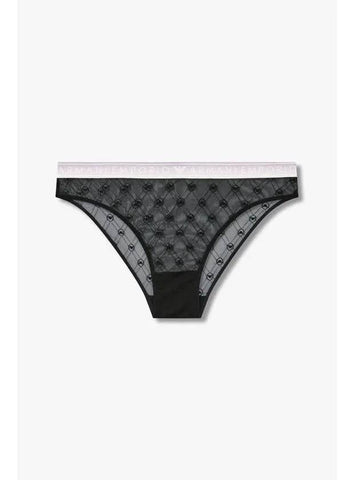 UNDERWEAR Women s Eagle Pattern Mesh Briefs Black - EMPORIO ARMANI - BALAAN 1