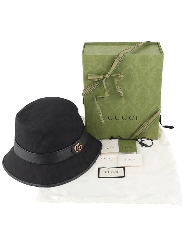 576587 GG Marmont Canvas Fedora Bucket Hat M Size 33888Y 1 - GUCCI - BALAAN 7