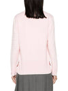 Milano Stitch V Neck Cardigan Pink - THOM BROWNE - BALAAN 4