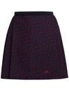 Golf Sierra Print Pleat Golf Skirt GWSD05769 I171 Women's Sierra Print Pleat Skirt - J.LINDEBERG - BALAAN 2