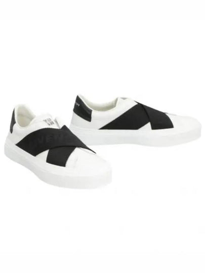 Double Webbing Strap Slip-Ons Black White - GIVENCHY - BALAAN 2