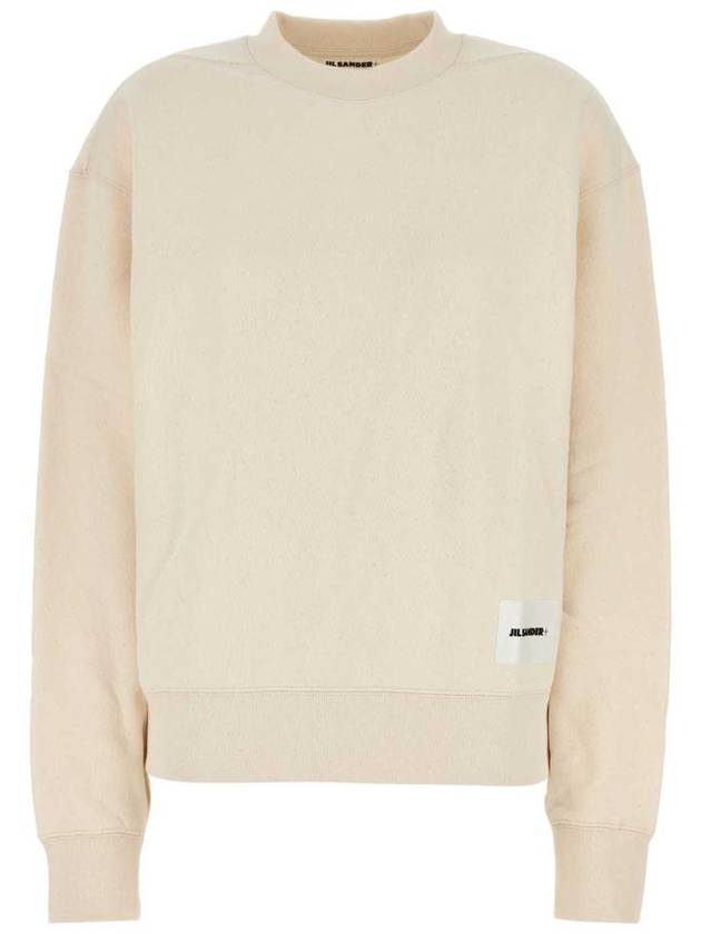 Logo Patch Sweatshirt Beige - JIL SANDER - BALAAN 2